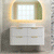 Tura Smooth 1200mm Curved Wall Hung Vanity Cabinet, Matte White