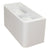 Tura Smooth 1200mm Curved Wall Hung Vanity Cabinet, Matte White