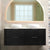 Tura Smooth 1500mm Curved Wall Hung Vanity Cabinet, Matte Black
