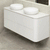 Tura Smooth 1500mm Curved Wall Hung Vanity Cabinet, Matte White