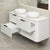 Tura Smooth 1500mm Curved Wall Hung Vanity Cabinet, Matte White