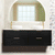 Tura Smooth 1800mm Curved Wall Hung Vanity Cabinet, Matte Black