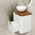 Tura Smooth Ensuite 600mm Curved Wall Hung Vanity Cabinet, Matte White