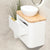 Tura Smooth Ensuite 750mm Curved Wall Hung Vanity Cabinet, Matte White