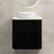 Tura Groove 600mm Curved Wall Hung Vanity Cabinet, Matte Black