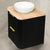 Tura Groove 600mm Curved Wall Hung Vanity Cabinet, Matte Black
