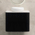 Tura Groove 750mm Curved Wall Hung Vanity Cabinet, Matte Black