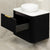 Tura Groove 750mm Curved Wall Hung Vanity Cabinet, Matte Black