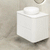 Tura Groove 750mm Curved Wall Hung Vanity Cabinet, Matte White