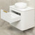 Tura Groove 750mm Curved Wall Hung Vanity Cabinet, Matte White