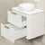 Tura Groove 750mm Curved Wall Hung Vanity Cabinet, Matte White
