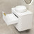 Tura Groove 750mm Curved Wall Hung Vanity Cabinet, Matte White