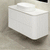 Tura Groove 1200mm Curved Wall Hung Vanity Cabinet, Matte White