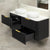 Tura Groove 1500mm Curved Wall Hung Vanity Cabinet, Matte Black