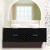 Tura Groove 1800mm Curved Wall Hung Vanity Cabinet, Matte Black