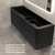 Tura Groove 1800mm Curved Wall Hung Vanity Cabinet, Matte Black