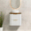 Tura Groove Ensuite 600mm Curved Wall Hung Vanity Cabinet, Matte White