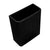 Tura Groove Petite 500mm Curved Wall Hung Slim Vanity Cabinet, Matte Black