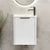 Tura Groove Petite 500mm Curved Wall Hung Slim Vanity Cabinet, Matte White