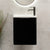 Tura Smooth Petite 500mm Curved Wall Hung Slim Vanity Cabinet, Matte Black