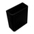 Tura Smooth Petite 500mm Curved Wall Hung Slim Vanity Cabinet, Matte Black