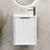 Tura Smooth Petite 500mm Curved Wall Hung Slim Vanity Cabinet, Matte White