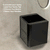 Tura Shaker 600mm Curved Wall Hung Vanity Cabinet, Matte Black