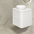 Tura Shaker 600mm Curved Wall Hung Vanity Cabinet, Matte White