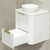 Tura Shaker 600mm Curved Wall Hung Vanity Cabinet, Matte White