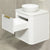 Tura Shaker 600mm Curved Wall Hung Vanity Cabinet, Matte White