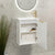 Tura Shaker Petite 500mm Curved Wall Hung Slim Vanity Cabinet, Matte White