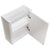Tura Shaker Petite 500mm Curved Wall Hung Slim Vanity Cabinet, Matte White
