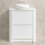 Tura Shaker 750mm Curved Floorstanding Vanity Cabinet, Matte White