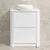 Tura Shaker 750mm Curved Floorstanding Vanity Cabinet, Matte White