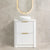 Tura Shaker 750mm Curved Floorstanding Vanity Cabinet, Matte White