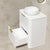 Tura Shaker 750mm Curved Floorstanding Vanity Cabinet, Matte White