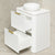 Tura Shaker 750mm Curved Floorstanding Vanity Cabinet, Matte White
