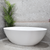Kinka Egg 1700mm Oval Freestanding Bath, Gloss White