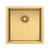Retto II 450mm x 450mm x 230mm Stainless Steel Sink, Brushed Brass Gold