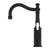 Nero York Basin Mixer Hook Spout With White Porcelain Lever | Matte Black |