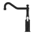 Nero York Kitchen Mixer Hook Spout With White Porcelain Lever | Matte Black |