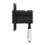 Nero York Shower Mixer With White Porcelain Lever | Matte Black |