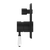 Nero York Shower Mixer With Diverter With White Porcelain Lever | Matte Black |