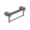 Nero Mecca Care 32mm Grab Rail With Towel Holder 300mm | Gun Metal |