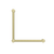 Nero Mecca Care 32mm Ambulant Toilet Grab Rail 90 Degree 450x450mm | Brushed Gold |