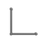 Nero Mecca Care 32mm Ambulant Toilet Grab Rail 90 Degree 450x450mm | Gun Metal |