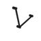 Nero Mecca Care 32mm Ambulant Toilet Grab Rail 90 Degree 450x450mm | Matte Black |