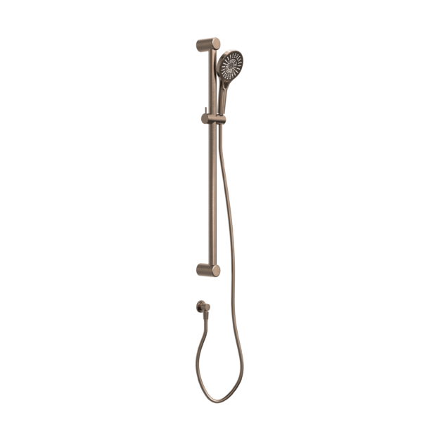 Nero Mecca Care 32mm Grab Rail And Adjustable Shower Rail Set 900mm | Brushed Bronze |