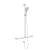 Nero Mecca Care 32mm T Bar Grab Rail And Adjustable Shower Rail Set 1100x750mm | Brushed Nickel |