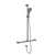 Nero Mecca Care 32mm T Bar Grab Rail And Adjustable Shower Rail Set 1100x750mm | Gun Metal |